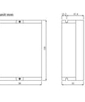 Technical diagram of DM860H CNC motor driver dimensions in millimeters for precise installation.