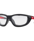 Clear Performance Safety Glasses with Gasket for All Day Comfort, Anti Fog Lenses, Anti Scratch Protection, Black Frame View