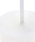 Close-up of Round Plastic Furniture Sliders for Chairs and Sofas, 0.94 Inch White Floor Protectors, showing top and pin detail.