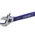 2-In-1 Reversible Adjustable And Pipe Wrench With Extra Wide 1-1/2 Inch Jaw And 10 Inch Reach, silver with purple handle