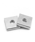 Heavy Duty Square Block Nuts M3 M4 M5 M6 Pack Crafted From Corrosion Resistant Zinc Plated Steel shown in close-up.