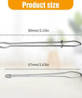 DIY Rope Threader Clip Set For Drawstrings And Elastic Cords With Tweezers 2 Pack Metal Sewing Tool, showing 80mm and 67mm sizes.