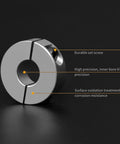 Double Split Shaft Collar Clamping Style With M4 Set Screw For 8mm Bore 25mm OD 8mm Thick Aluminum Alloy with annotations