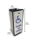 Stainless Steel Narrow Wired Handicapped Push Button For Automatic Door Opener, Built To Last, Dustproof And Easy To Clean