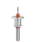 5 Pcs Adjustable Countersink Drill Bit Set With Positioner, Alloy Steel tapered bit for wood, showing a twisted flute design.