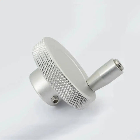 Top Notch Aluminum Alloy Knurled Handwheel 80mm Outer Diameter For Machinists Rocker Style Machine Tool Adjustment With 8mm Hole Grip, silver