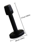 Two Pack Stainless Steel Door Buffer Stopper with dimensions for wall protection and no drill installation, magnetic mount