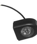 All Weather Waterproof LED Scooter Headlight Front Lamp With Clear Lens for Xiaomi M365 Series, angled view showing wiring and lens.