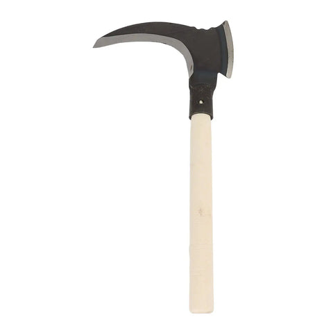High Manganese Steel Double Sickle For Weeding And Gardening, Multipurpose Manual Tool With Single Cutter Head And Wooden Stick