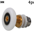 Adjustable Shower Door Rollers For Sliding Glass Doors Tough As Nails Heavy Duty Replacement Track Wheels clear nylon wheel close-up