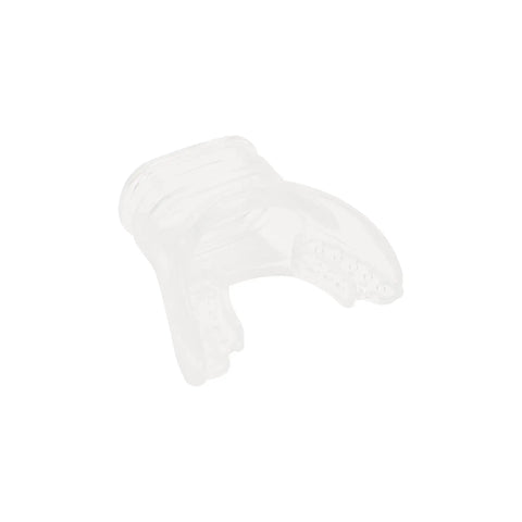 Single white mouthpiece from 8 Pack White Scuba Mouthpiece Set For Regulators And Snorkels, durable silicone, wide compatibility