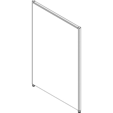 Gray Fabric Room Divider And Privacy Screen On A Powder Coated Steel Frame, 48 tall by 30 wide, adjustable floor glides.