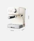 Front view of a beige Fully Automatic Coffee Machine With Built In Grinder And Milk Frother Espresso Maker For Home Brews