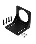 Heavy duty NEMA 34 stepper motor bracket with screws and nuts, black finish, steel construction for 86mm motors, industrial grade mount