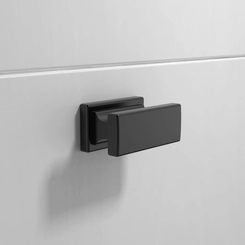 No Sweat Setup Matte Black Cabinet Knobs 10 Pack With 1 46 Inch Diameter For Modern Kitchen Furniture Hardware Easy Mounting Household Upgrades Top Shelf Quality Drawer Cup Handles Badass Decor Refresh Upgrade on a white cabinet.