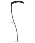 Scythe With Grinding Stone, Curved Steel Blade, Wood Handle, 145 Cm Snath, Ideal For Garden Weeding, Grass Cutting, And Crop Harvesting