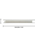 Side view of 12 By 18 Inch Rectangle Gable Vent With Screen In White, Two Piece Construction, Heavy Duty Polypropylene