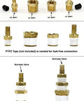 sprinkler winterization valve adapters kit with Schrader and MNPT fittings