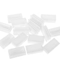 20 Pack White Plastic Square Chair Leg Caps With No Slip Grip And Stable Glide End Inserts For Indoor Floor Protection Furniture Leg Guards