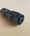 KETDDYEG servo motor encoder plug, black circular 10-core connector (holding brake)