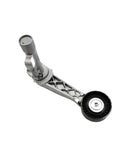 Get Your Mini R55 R56 And R59 Rolling Smooth Again With This Sick Drive Belt Tensioner Pulley, silver and black component.