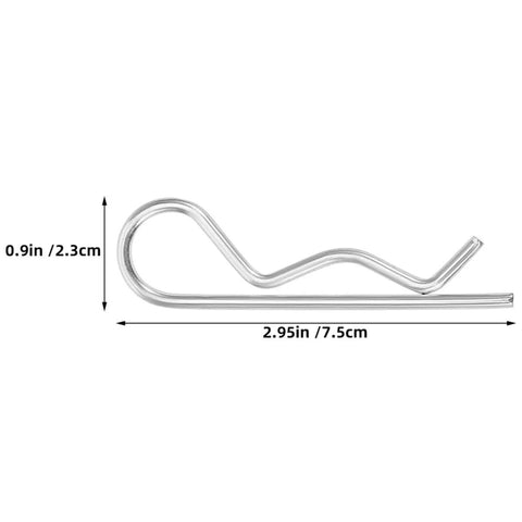 Sturdy Stainless Steel Cotter Pins Set With R And Wavy Shapes For Industrial Mechanical Assembly showing a 2.95in pin.