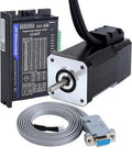 Closed loop stepper motor kit for CNC machines, NEMA 17 with CL42T driver, encoder, and cable for precise motion control.