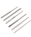 Seven ultra fine tungsten replacement blades for Badass Complete Tungsten Scriber Kit, suitable for precise line marking.