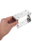 Heavy Duty U Style Steel Oven Door Hinge 108 X 42 Mm For Commercial And Industrial Kitchens Built To Last With Silent Swing Action That Pops Right In For Quick Kitchen Refreshes, held in hand.