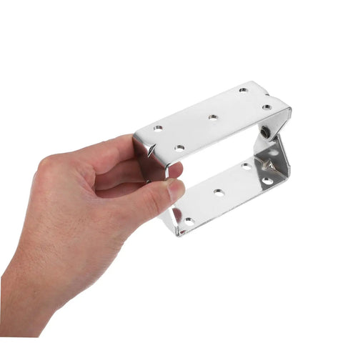 Heavy Duty U Style Steel Oven Door Hinge 108 X 42 Mm For Commercial And Industrial Kitchens Built To Last With Silent Swing Action That Pops Right In For Quick Kitchen Refreshes, held in hand.