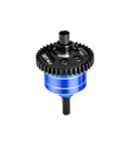 Beefy All In One Upgrade Kit For ARRMA Mini Kraton Featuring 38T 0.8 Mod Center Differential in blue, shown in steel and aluminum