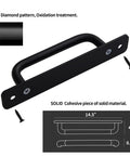 12 Pack Matte Black Cabinet Handles And Drawer Pulls Aluminum 5 Inch Hole Center, 5.71 Inch Length, 1.57 Inch Height, 0.39 Inch Width, Bottom Width 1 Inch, Includes 24 Screws 1 Inch And 24 Screws 1.77 Inch, Commercial Grade shown with diagram and screws