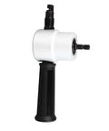 Dual Head Sheet Metal Cutter Nibbler Drill Attachment with 360 Degree Alloy Head for Burr Free Cuts on Ductwork, Roofing, Automotive Panels