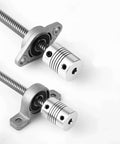 Upgrade Your 3D Printer And CNC Rig With This Versatile T8 Lead Screw Vertical Horizontal Kit Featuring Durable 8mm Rods In Lengths From 100 To 600 Mm Paired Perfectly With Kfl Or Kp Nuts For Smooth Precision Motion Control On All Your Projects. T8 lead screw kit with 8mm rod, KFL/KP nut, and coupler for 3D printers and CNC rigs