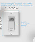 7 Day Programmable Light Switch Timer No Brainer For Home Automation With Auto On Off Scheduling Energy Saving Mode Easy Setup