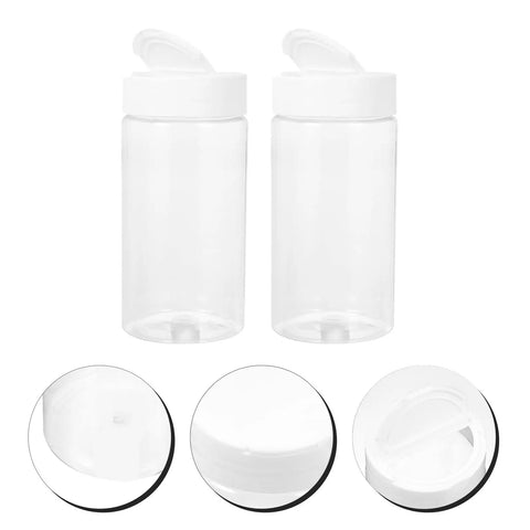 Galpada 2 Pack Aquarium Fish Feeders With Screw Caps White Food Storage Containers For Aquatic Pets Automatic Dispenser Bottles