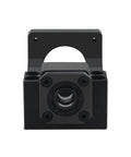 Front view of Nema 23 steel motor bracket for precision mounting