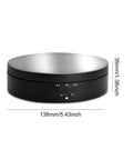 Slick Motorized Rotating Display Stand, 5.43 inch electric turntable with speed control and USB input for product showcasing.
