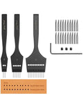 Leather Stitching Punch Set With Removable Hole Heads For DIY Leather Craft And Saddle Work 4Cr13 Stainless Steel Pricking Irons