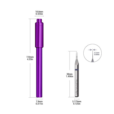 Professional Panel Line Scriber Tool Designed With Two Hella Accurate 0.1 Millimeter Tungsten Steel Blades displayed with measurements.