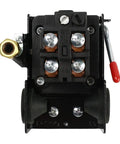 Front view of Beefy Pressure Switch Control For Air Compressor 90 To 125 Psi Four Port 26 Amp Heavy Duty With Unloader Valve