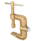 Solid G Shape Ground Welding Earth Clamp Made From Premium Brass, durable design for reliable grip during welding tasks.