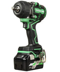 36V Cordless Half Inch Mid-Torque Impact Wrench Kit with Case Two Lithium Batteries and Fast Charger Brushless Motor 568 Ft-Lbs Tightening