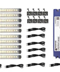 12V LED Hardwired Kitchen Light Kit Warm White For Under Cabinet Task Lighting with no fuss install, dimmable, energy saving components.
