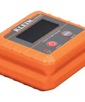 Angle Finder Digital Gauge With Strong Magnetic Base for Quick Conversions Between Degrees with orange casing and display screen.