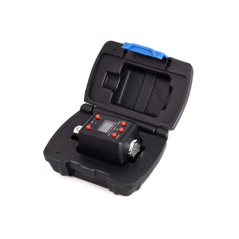 GenSDH Digital Torque Meter Adapter 1.5-1000Nm in case, featuring a digital display and buttons for precision torque testing.