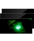 Top Shelf Shade 13 Welding Glass Lens Replacement Set Of Three Hardened Darkening Filter Plates Fits Like A Glove Standard Helmets Goggles 2 X 4.25 Inches Black stacked filters with green welding arc in background.