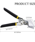 6 Inch Hand Seamer Tool For Sheet Metal Bending And Flattening With Straight Jaw And Non Slip Handle, product size diagram