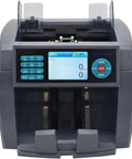 Smooth Operator Automatic Money Counter Machine With Advanced Counterfeit Detector Mix Denomination Bill Sorter front view with display.