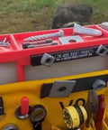 Glove Friendly Utility Rack Tray With Raised Center For Small Parts Heavy Duty Polymer Bucket Organizer For Lineman Buckets